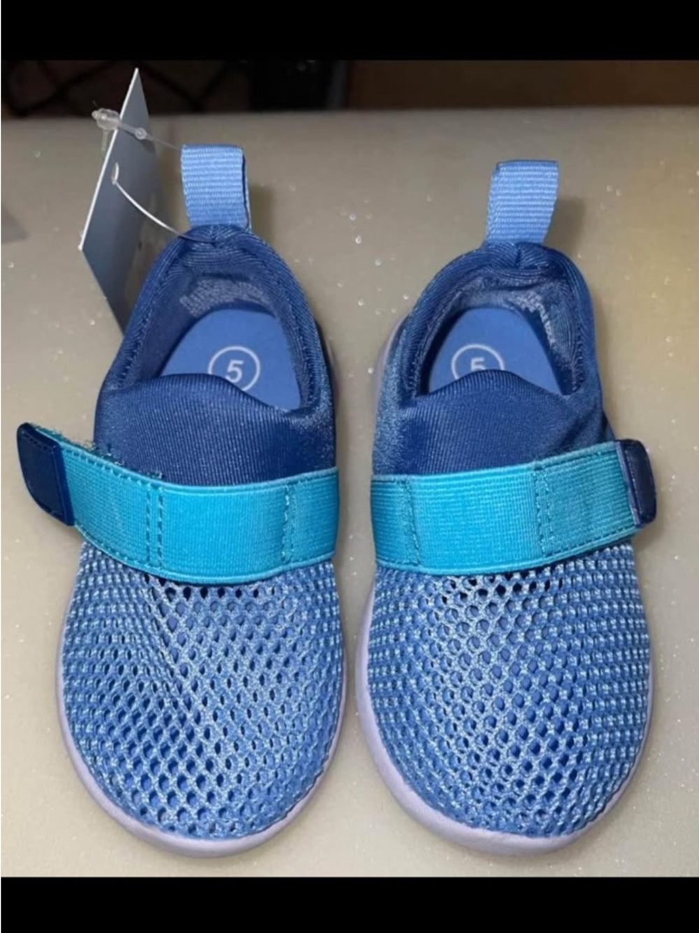 Cat & Jack Blue Mesh Water Shoes with Teal Strap